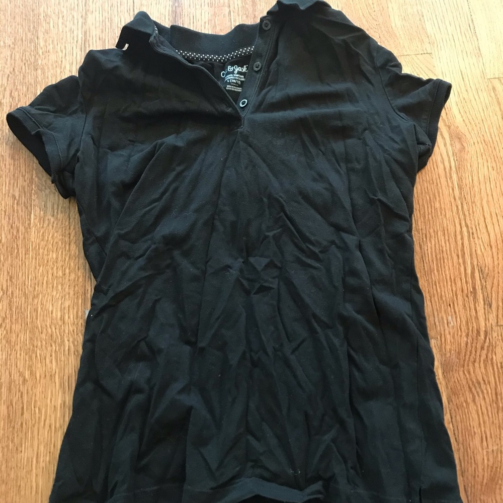 Black collared shirt